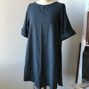 COS wool dress gray/blue